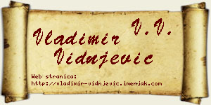 Vladimir Vidnjević vizit kartica